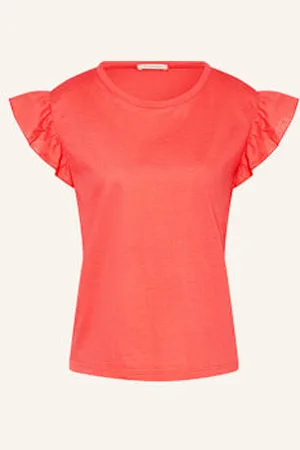 lilienfels T-Shirt Z Falbankami rot