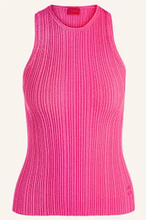 HUGO BOSS Top Z Dzianiny Sarepla pink