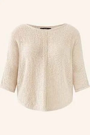 Oui Dzianinowa Koszulka beige