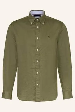 Tommy Hilfiger Koszula Comfort Fit Z Dodatkiem Lnu gruen