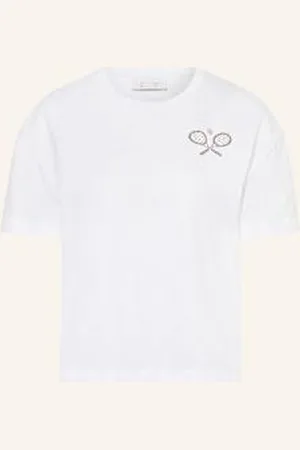 Rich & Royal T-Shirt Z Obszyciem Ozdobnymi Kamykami weiss