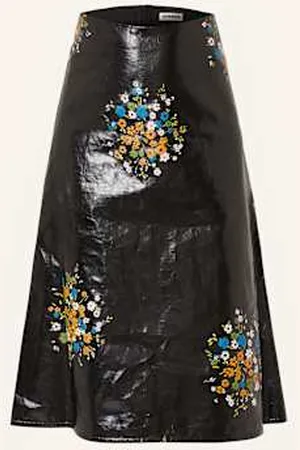 Jil Sander Spódnica Z Imitacji Skóry schwarz