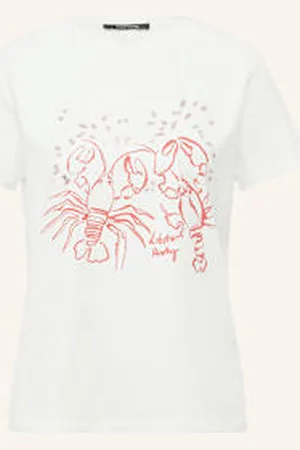 Comma, T-Shirt weiss