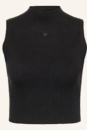 Courrèges Krótki Top schwarz