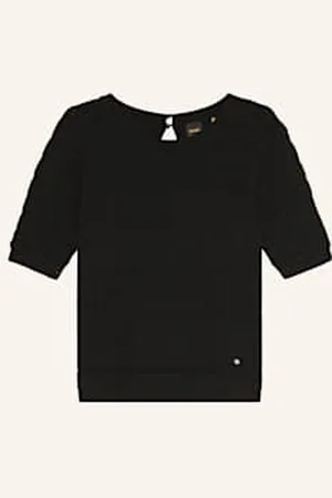 HUGO BOSS Sweter Fhoenix Z Rękawami 3/4 schwarz