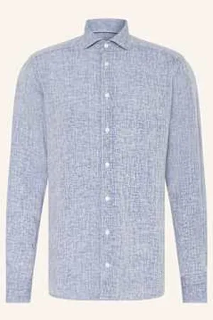 Eton Koszula Lniana Contemporary Fit blau