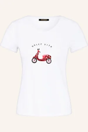 More & More T-Shirt Z Cekinami weiss