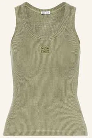 Loewe Tank Top Z Jedwabiu Anagram gruen