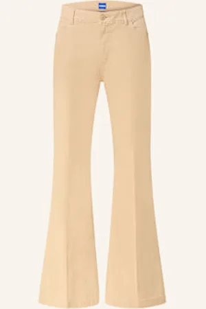 Hugo Blue Spodnie Bootcut Hizama beige