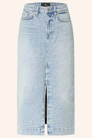 7 for all Mankind Spódnica Jeansowa Amber blau