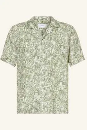 Eton Koszula Z Klapami Medium Fit Z Lnu gruen