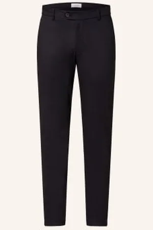 Les Deux Chinosy Como Slim Fit schwarz