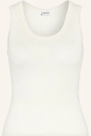 Loewe Tank Top Z Jedwabiu Anagram weiss