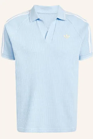 adidas Koszulka Polo Waffle Knit blau