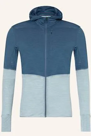 Icebreaker Kurtka Jako Warstwa Środkowa Merino Blend Realfleece™ Desceder Z Dodatkiem Wełny Merino blau