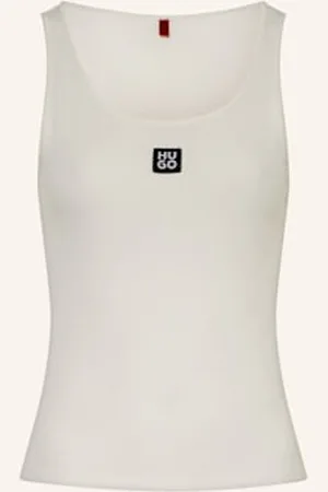 HUGO BOSS Top Rib weiss