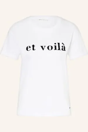 Betty & Co T-Shirt Z Obszyciem Ozdobnymi Kamykami weiss