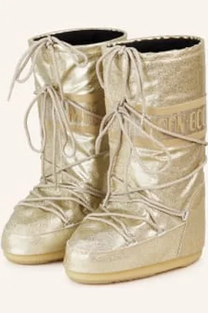Moon Boot S Icon Glitter gold