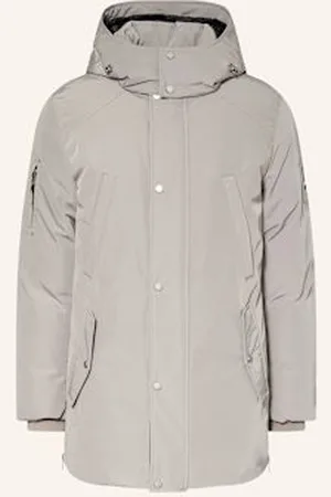 Moose Knuckles Parka Puchowa Granite Z Odpinanym Kapturem grau