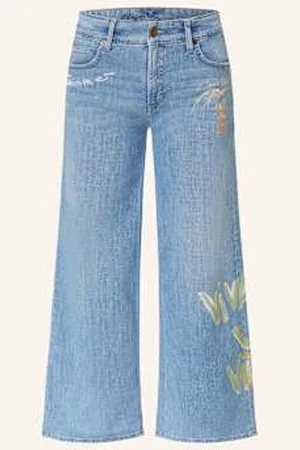 Cambio Jeansy Flare Palazzo blau