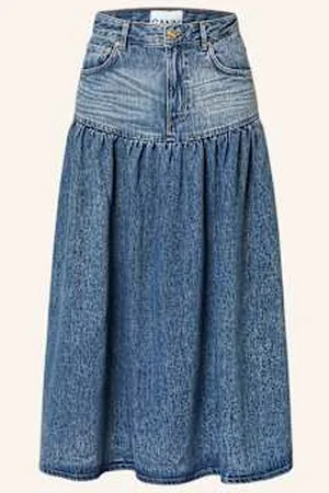 Ganni Spódnica Jeansowa blau