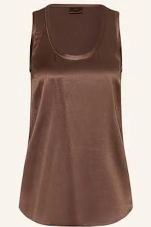 Brunello Cucinelli Top Z Jedwabiu braun