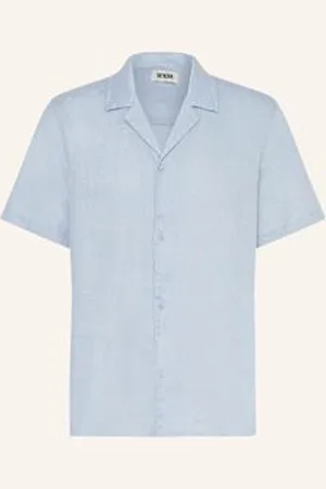 Drykorn Koszula Z Klapami Bijan Comfort Fit Z Lnu blau
