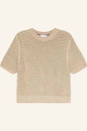 Tommy Hilfiger Dzianinowa Koszulka beige