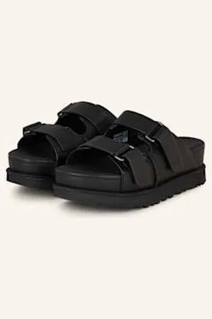 UGG Klapki Na Platformie Goldenstar Hi Slide schwarz
