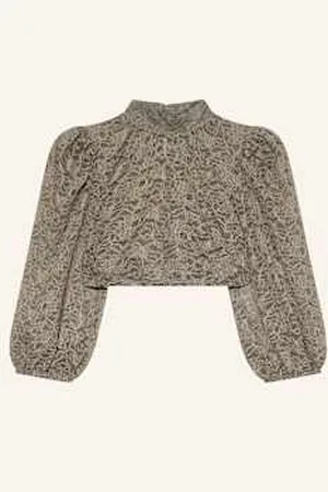 Heimatglück Tracht Bluzka Bawarska Kassandra Z Rękawami 3/4 Z Koronki beige