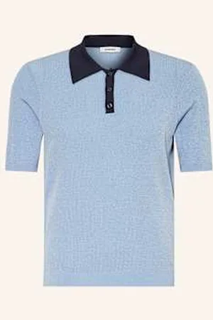 Sandro Koszulka Polo Z Dzianiny blau