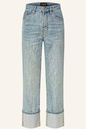 miss goodlife Jeansy Straight Z Ozdobnymi Kamykami blau