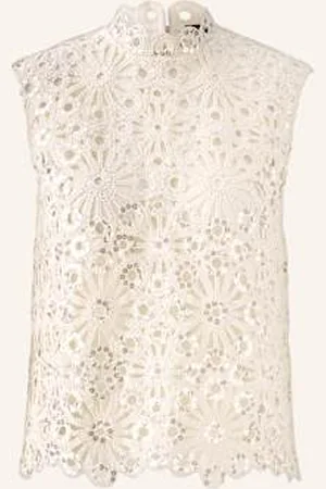 Oui Top Szydełkowy Z Cekinami beige