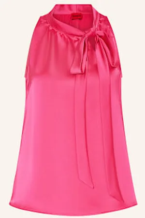 HUGO BOSS Bluzka Z Wiązaniem Pod Szyją Celuni Z Satyny pink