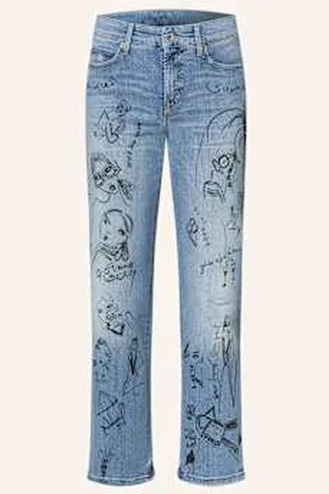 Cambio Jeansy Straight Paris blau