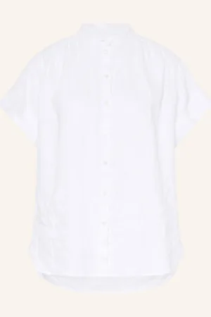HUGO BOSS Bluzka Z Lnu Boleana weiss