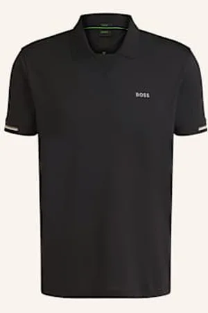 HUGO BOSS Funkcyjna Koszulka Polo Palle Regular Fit schwarz