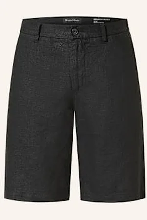Marc O’ Polo Szorty Z Lnu Reso Regular Fit schwarz