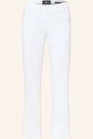 7 for all Mankind Jeansy 7/8 Calie Straight Ankle weiss