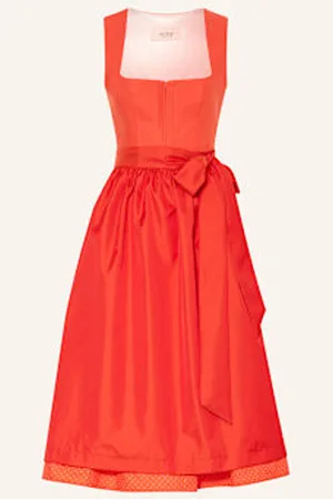 Alissa by Kinga Mathe Sukienka Bawarska Adri Z Lnem orange