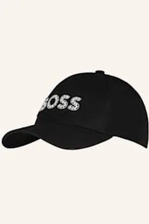 HUGO BOSS Czapka Z Daszkiem Lilyan Z Ozdobnymi Kamykami schwarz