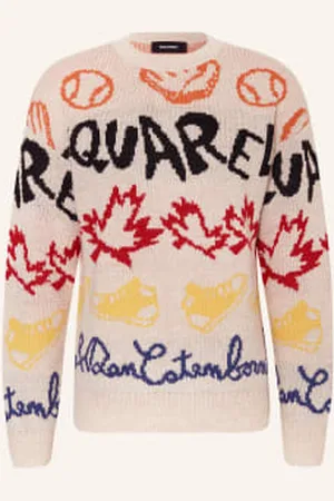 Dsquared2 Sweter Z Dodatkiem Alpaki beige