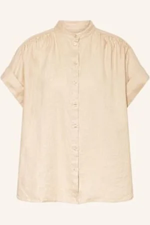 HUGO BOSS Bluzka Z Lnu Boleana beige