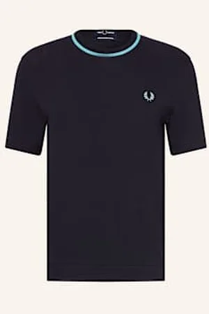 Fred Perry T-Shirt Z Materiału Pika blau
