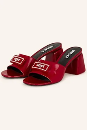 VERSACE Klapki Typu Mules Lakierowane rot