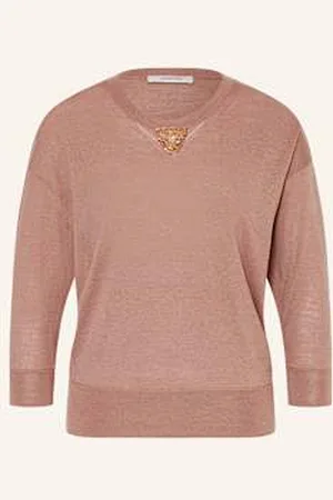 Dorothee Schumacher Sweter Refined Essentials Z Ozdobnymi Koralikami rosa