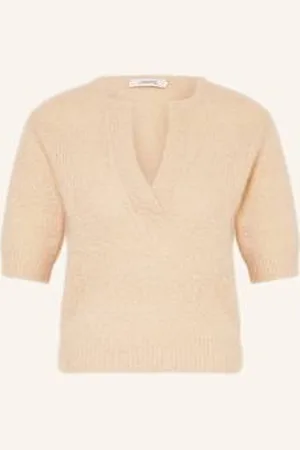 Dorothee Schumacher Dzianinowa Koszulka Luxury Love Z Kaszmiru beige