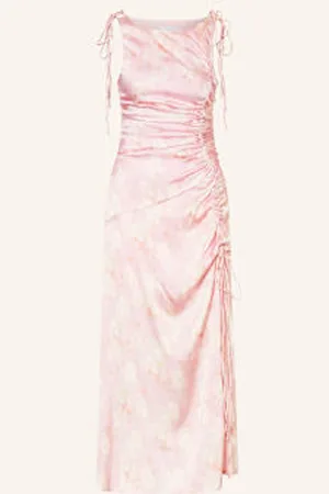 Ganni Sukienka Satynowa pink
