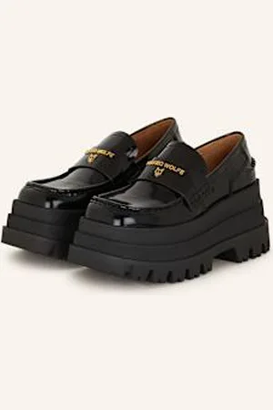 Naked Wolfe Loafersy Na Platformie Delusion schwarz