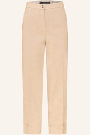 Elena Miro Spodnie Marlena Z Dodatkiem Lnu beige
